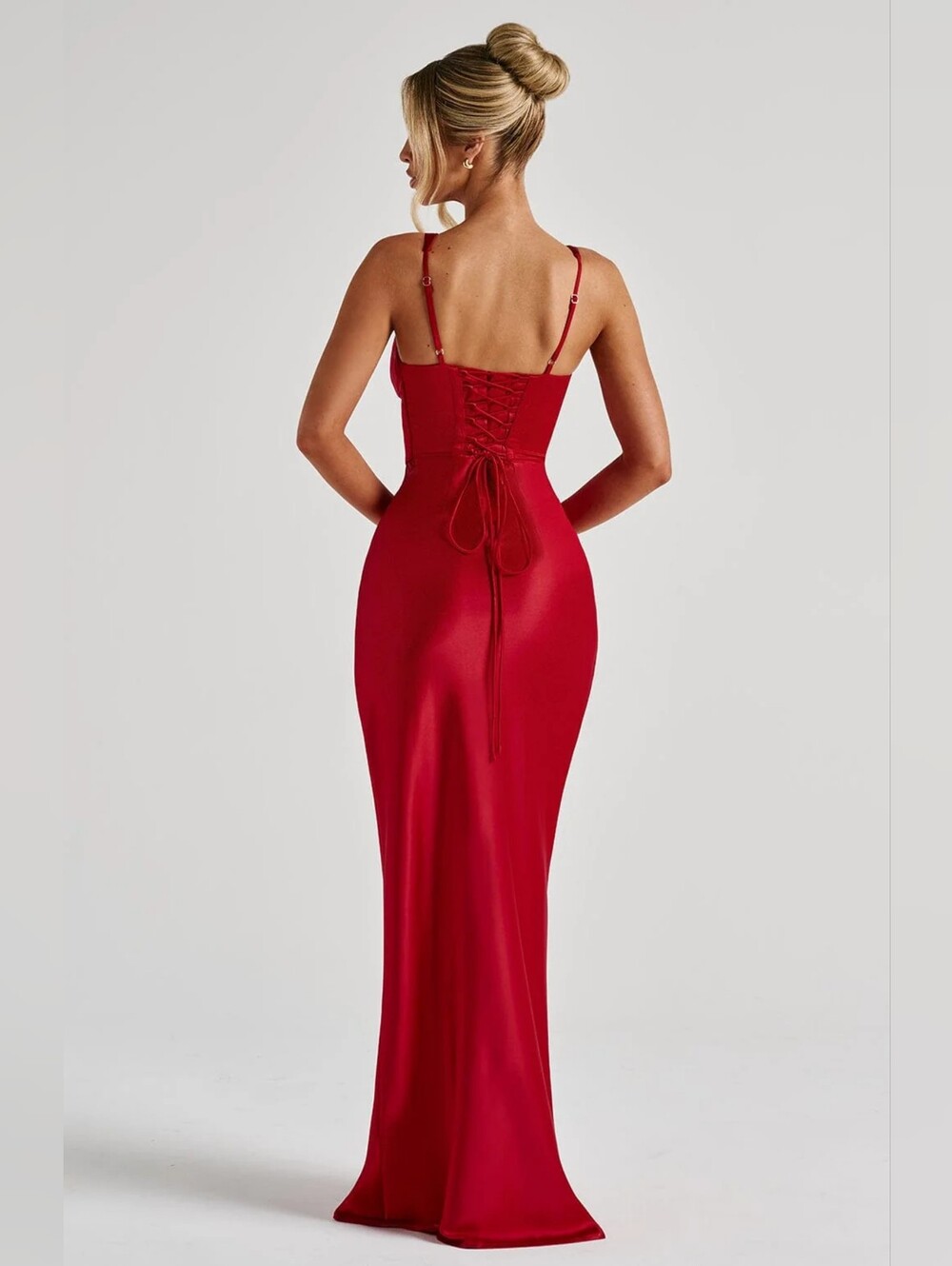 Vestido largo Shae - Rojo babyboo NWT $135 - Picture 8 of 14